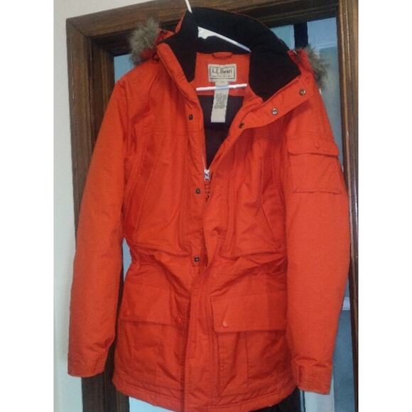 Baxter State Parka Down Filled Jacket by L.L. Bean, size Small Red NWOT - Picture 2 of 4